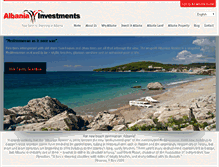 Tablet Screenshot of albania-investments.com
